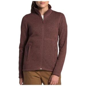 NWOT The North Face Maroon Fleece Full Zip Up Jacket Women's Large
